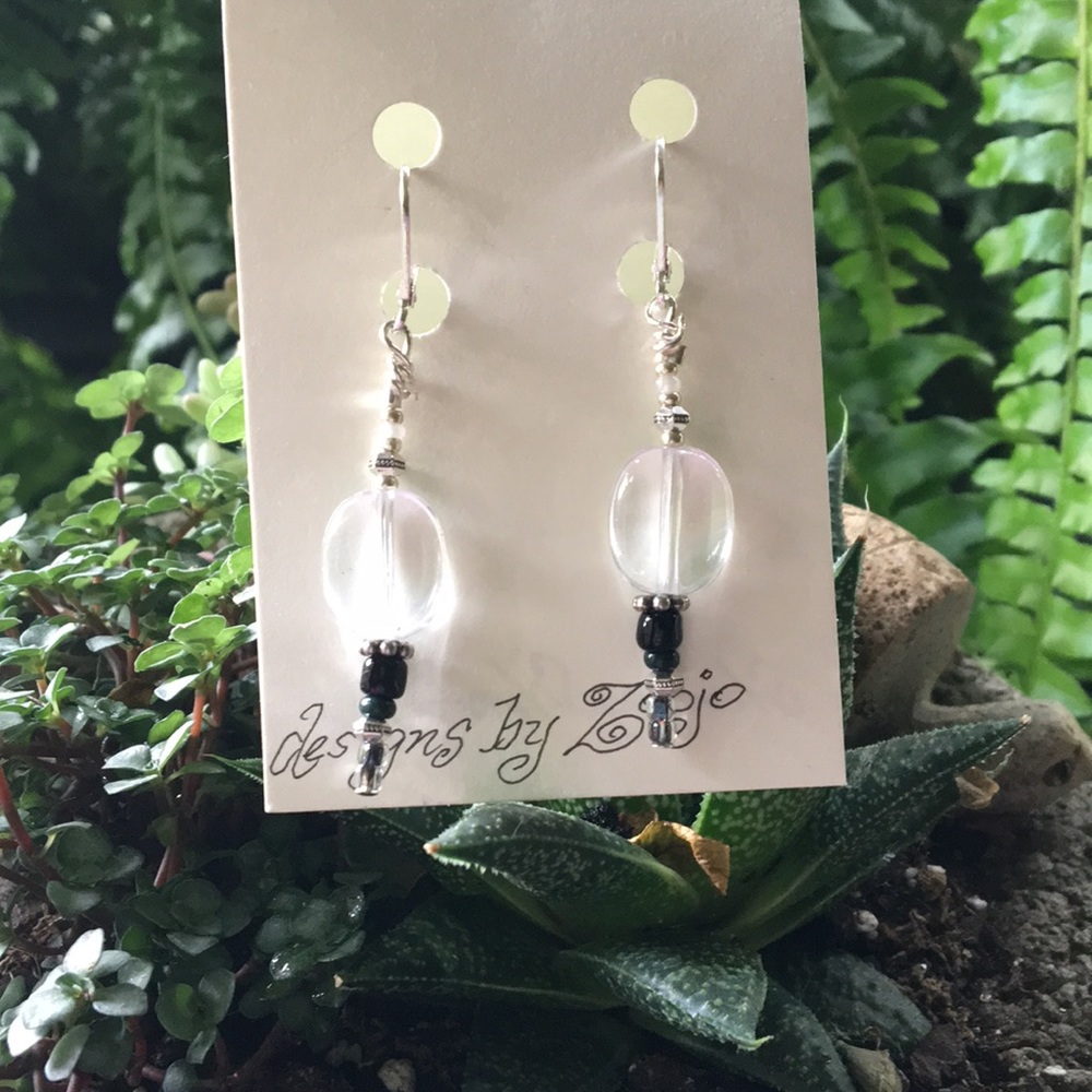 These are one of a kind handmade earrings